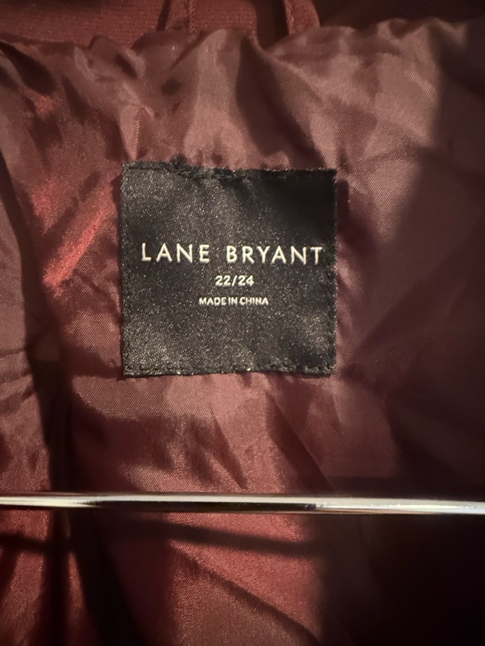 Lane Bryant Women’s Utility Jacket in Burgundy - Picture 7 of 9
